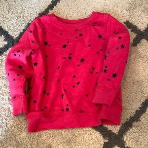 18M toddler girl sweater cat and jack pink with stars